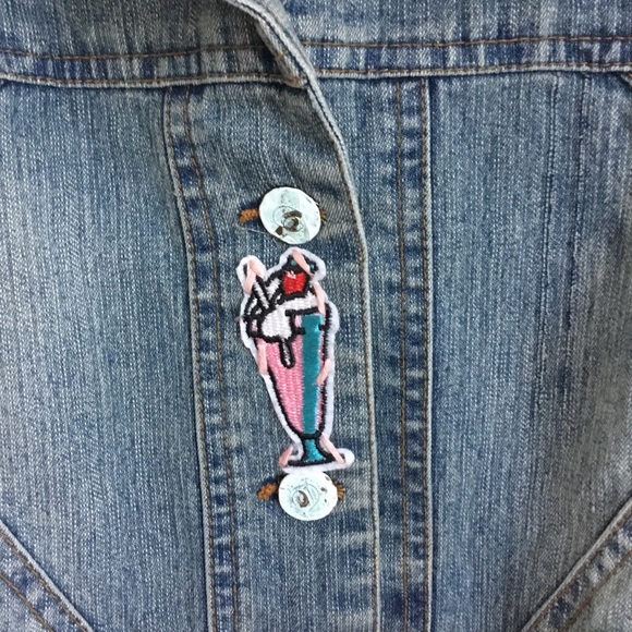 Vintage Destiny Jeans Upcycled Cropped Jean Jacket - Picture 11 of 15